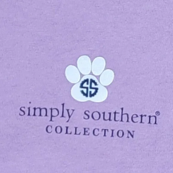 Simply Southern Lavender Cat Mom Tee - S - Picture 3 of 8